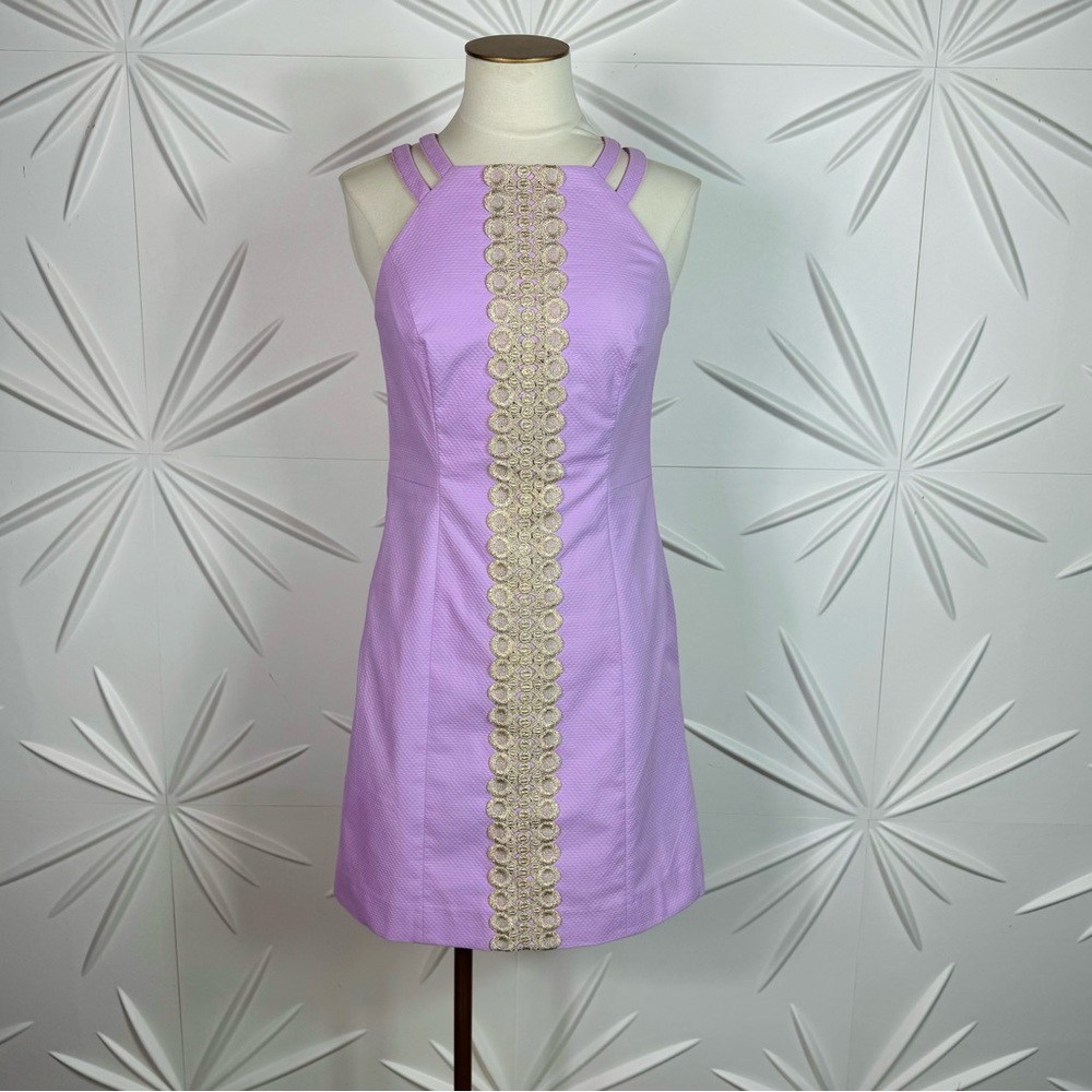 Lilly Pulitzer Pearl Stretch Shift Dress in Lilac Freesia - Picture 8 of 15